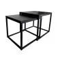 Stolik kawowy 2w1 CUBE marmur czarny kwadratowy I sklep meblowy MIRAT. styl LOFT