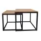Stolik kawowy 2w1 CUBE orzech/czarny loftowy I sklep meblowy MIRAT. styl LOFT