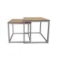 Stolik kawowy 2w1 CUBE orzech/srebrny metalowy I sklep meblowy MIRAT. styl LOFT