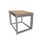 Stolik kawowy 2w1 CUBE orzech/srebrny metalowy I sklep meblowy MIRAT. styl LOFT