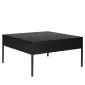 Stolik kawowy KRON 90x90 czarny dąb w stylu loftowym I sklep meblowy MIRAT. styl LOFT kolekcja KRON