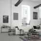 Ława SYMPHONY B 50x50 czarna z półką | MIRAT. w stylu LOFT kolekcja