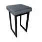 Taboret MAESTRO BL VELVET ciemno szary na metalowych nogach | MIRAT. w stylu kolekcja