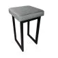 Taboret MAESTRO LOW MG VELVET szary na metalowych nogach | MIRAT. w stylu kolekcja