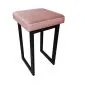 Taboret MAESTRO MG VELVET różowy na metalowych nogach | MIRAT. w stylu kolekcja