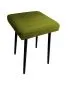 Taboret SQUARE BL VELVET oliwkowy na metalowych nogach | MIRAT.