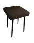 Taboret SQUARE MG VELVET brązowy na metalowych nogach | MIRAT.