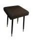Taboret SQUARE 2 MG VELVET brązowy na metalowych nogach | MIRAT.