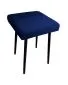 Taboret SQUARE MG VELVET granatowy na metalowych nogach | MIRAT.