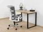 Biurko TEO dąb/czarny w stylu loft | MIRAT. w stylu LOFT kolekcja