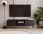 Szafka RTV MAGGIORE 154 czarna mat loft I sklep meblowy MIRAT. styl GLAMOUR, LOFT, RYFLOWANY kolekcja MAGGIORE
