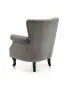 Fotel do salonu TITAN VELVET szary w stylu ludwikowskim | MIRAT.