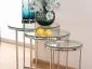 Ława TRINITY srebrna zestaw ław do salonu | MIRAT. styl GLAMOUR