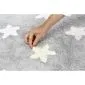 Dywan dziecięcy TRICOLOR STAR 120x160 szary/różowy w gwiazdki | MIRAT.