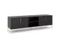 Szafka RTV FLINN 4D 165 czarna mat glamour I sklep meblowy MIRAT. styl GLAMOUR, LOFT
