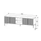 Szafka RTV FLINN 4D 165 czarna mat glamour I sklep meblowy MIRAT. styl GLAMOUR, LOFT
