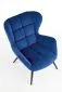 Fotel uszak TYRION VELVET granatowy do salonu | MIRAT. w stylu LOFT kolekcja