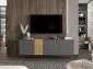 Szafka RTV NAVA 1 160 grafit mat/dąb artisan wisząca | MIRAT. styl LOFT