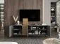 Szafka RTV NAVA 2 160 grafit mat/dąb artisan stojąca | MIRAT. styl LOFT