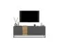 Szafka RTV NAVA 2 160 grafit mat/dąb artisan stojąca | MIRAT. styl LOFT
