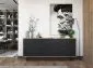 Komoda NILA 3D 168 dąb wotan/czarna mat w stylu loft | MIRAT. styl LOFT kolekcja NILA