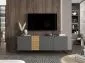 Szafka RTV NAVA 2 160 grafit mat/dąb artisan stojąca | MIRAT. styl LOFT