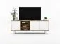 Szafka RTV NILA 1 150 dąb wotan/biała mat z półkami | MIRAT. styl LOFT kolekcja NILA