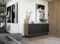 Komoda NILA 3D 168 dąb wotan/czarna mat w stylu loft | MIRAT. styl LOFT kolekcja NILA