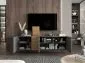 Szafka RTV NAVA 1 160 grafit połysk/dąb artisan wisząca | MIRAT. styl LOFT