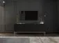 Szafka RTV TAL 150 czarna mat MEBLE LINDNER | MIRAT. w stylu GLAMOUR, LOFT kolekcja TAL