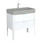 Umywalka meblowa kwarcowa VIBE 60 cm beton mat z otworem | MIRAT