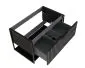 Szafka pod umywalkę TURF BLACK VINTAGE 80-1S 80cm czarna frezowane fronty I sklep meblowy MIRAT. styl LOFT, RYFLOWANY kolekcja TURF