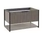 Szafka pod umywalkę TURF LOVERS GREY 80-1S 80cm szara ryflowane fronty I sklep meblowy MIRAT. styl RYFLOWANY kolekcja TURF