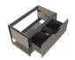 Szafka pod umywalkę TURF LOVERS GREY 80-1S 80cm szara ryflowane fronty I sklep meblowy MIRAT. styl RYFLOWANY kolekcja TURF