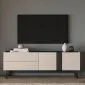 Szafka RTV FRESHION 05 1D2S 160 kaszmirowa/czarna I sklep meblowy MIRAT. kolekcja FRESHION