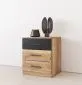 Szafka nocna BETA 3S dąb muavella/czarna do sypialni I sklep meblowy MIRAT. styl LOFT, SKANDYNAWSKI