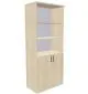 Regał biurowy EASY SPACE CABINET HO 5-OH 80cm akacjowy zamykany I sklep meblowy MIRAT.