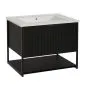 Szafka pod umywalkę TURF BLACK VINTAGE 60-1S 60cm czarna polskiej produkcji I sklep meblowy MIRAT. styl LOFT, RYFLOWANY kolekcja TURF