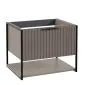 Szafka pod umywalkę TURF LOVERS GREY 60-1S 60cm szara z cichym domykiem I sklep meblowy MIRAT. styl RYFLOWANY kolekcja TURF