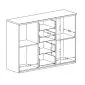 Komoda SIGMA 2D4S 132cm dąb artisan/czarny mat z szufladami I sklep meblowy MIRAT. styl LOFT