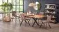 Stół XAVIER 160(250)x90 jasny dąb/czarny rozkładany z naturalnym drewnem | MIRAT. w stylu LOFT kolekcja
