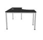 Biurko narożne EASY SPACE I-LEG LS 160x120cm czarne grafitowe I sklep meblowy MIRAT.