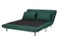 Sofa rozkładana z funkcją spania ZENIA VELVET zielona z poduszkami | MIRAT. w stylu GLAMOUR kolekcja
