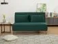 Sofa rozkładana z funkcją spania ZENIA VELVET zielona z poduszkami | MIRAT. w stylu GLAMOUR kolekcja