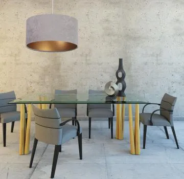 Lampa wisząca HOME 40 szara/złota