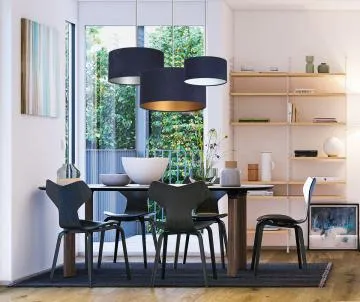 Lampa wisząca HOME 50 granatowa/złota
