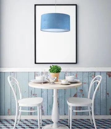 Lampa wisząca HOME 40 błękitna/biała
