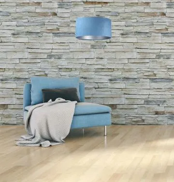 Lampa wisząca HOME 40 błękitna/srebrna