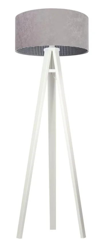 Lampa stojąca HOME 40 szara/biała
