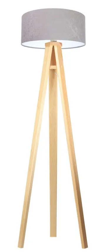 Lampa stojąca HOME 40 szara/biała/sosna